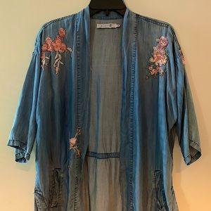 🌷2 for $18🌷 chambray 3/4 sleeve jacket